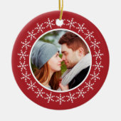 私たちの初めてのクリスマスはミセス・スノーフレーク・オーナメント セラミックオーナメント (正面)