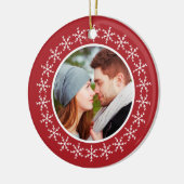 私たちの初めてのクリスマスはミセス・スノーフレーク・オーナメント セラミックオーナメント (左)