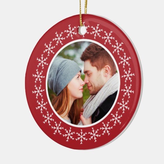 私たちの初めてのクリスマスはミセス・スノーフレーク・オーナメント セラミックオーナメント (左)