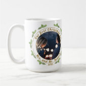 私たちの初めてのクリスマスはミセスMr.スクリプト写真 コーヒーマグカップ (左)