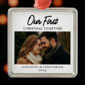 私たちの初めてのクリスマスはミニマリストを一緒にモダン メタルオーナメント