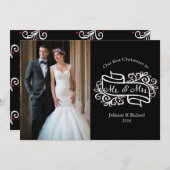 私たちの初めてのクリスマスはレズビアンの挨拶 シーズンカード (正面/裏面)