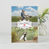 私たちの初めてのクリスマスは一緒にシルバーリボン2写真 シーズンカード (スタンド正面)