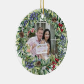 私たちの初めてのクリスマスは一緒に |写真パーソナライズされた セラミックオーナメント (右)
