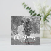 私たちの初めてのクリスマスは一緒に |写真モダンカード シーズンカード (スタンド正面)