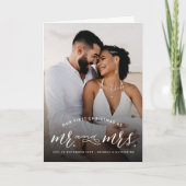 私たちの初めてのクリスマスは写真さん結婚と シーズンカード (正面)