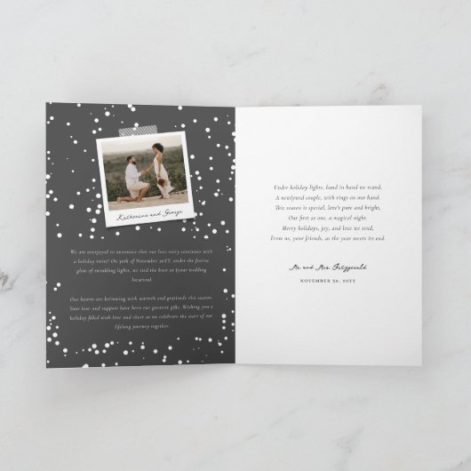 私たちの初めてのクリスマスは写真さん結婚と シーズンカード (内部)