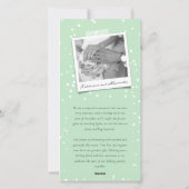 私たちの初めてのクリスマスは写真さん結婚と シーズンカード (裏面)