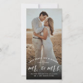 私たちの初めてのクリスマスは写真さん結婚と シーズンカード (正面)