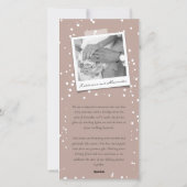 私たちの初めてのクリスマスは写真さん結婚と シーズンカード (裏面)