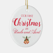 私たちの初めてのクリスマスは叔父と叔母のオーナメント セラミックオーナメント (右)