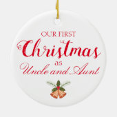 私たちの初めてのクリスマスは叔父と叔母のオーナメント セラミックオーナメント (裏面)