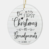 私たちの初めてのクリスマスは可愛素朴い セラミックオーナメント (左)