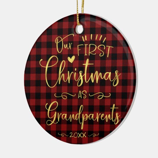 私たちの初めてのクリスマスは可愛素朴い セラミックオーナメント (左)
