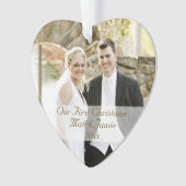 私たちの初めてのクリスマスは夫婦 オーナメント (正面)