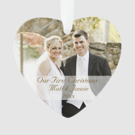 私たちの初めてのクリスマスは夫婦 オーナメント
