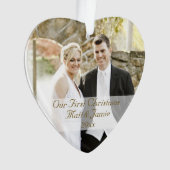 私たちの初めてのクリスマスは夫婦 オーナメント (正面)