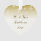 私たちの初めてのクリスマスは夫婦 オーナメント (裏面)