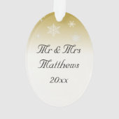 私たちの初めてのクリスマスは夫婦 オーナメント (裏面)