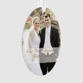 私たちの初めてのクリスマスは夫婦 オーナメント (正面)
