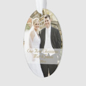 私たちの初めてのクリスマスは夫婦 オーナメント (正面)