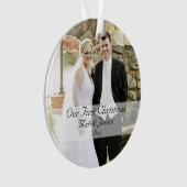 私たちの初めてのクリスマスは夫婦 オーナメント (正面)