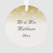 私たちの初めてのクリスマスは夫婦 オーナメント (裏面)