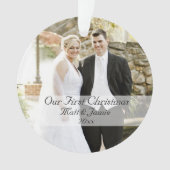 私たちの初めてのクリスマスは夫婦 オーナメント (正面)