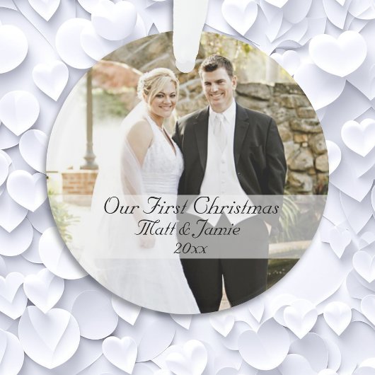 私たちの初めてのクリスマスは夫婦 オーナメント