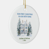 私たちの初めてのクリスマスは新しいホームクリスマス セラミックオーナメント (右)