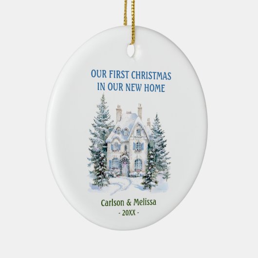 私たちの初めてのクリスマスは新しいホームクリスマス セラミックオーナメント (右)