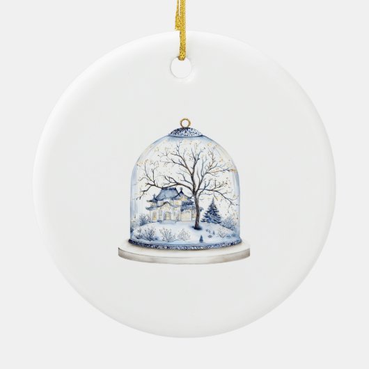 私たちの初めてのクリスマスは新しいホームクリスマス セラミックオーナメント (裏面)