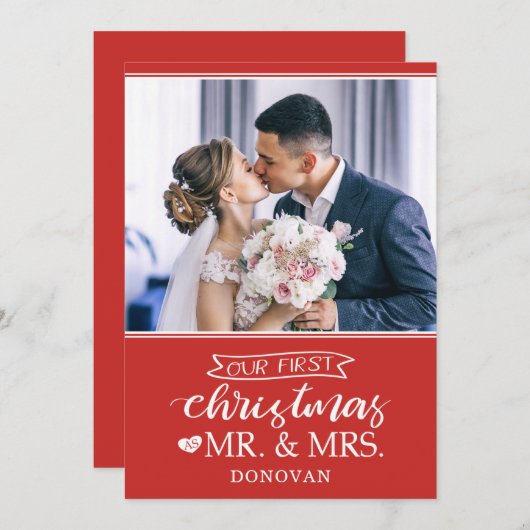 私たちの初めてのクリスマスは新婚さん シーズンカード (正面/裏面)