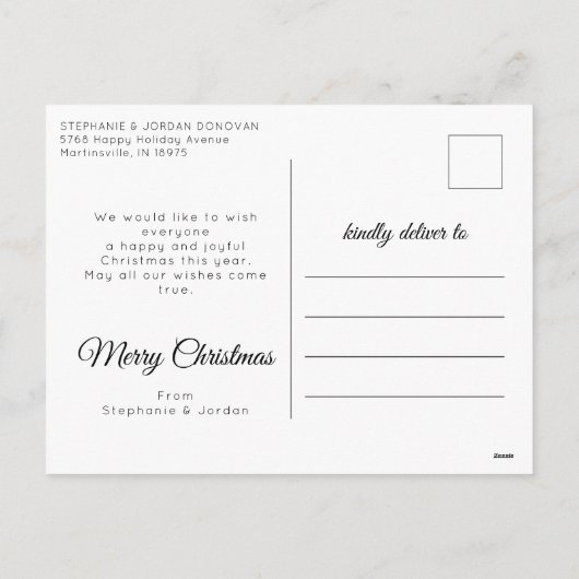 私たちの初めてのクリスマスは新婚さん シーズンポストカード (裏面)