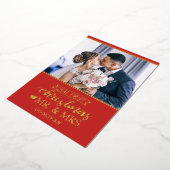 私たちの初めてのクリスマスは新婚さん 箔シーズンカード (回転した状態)