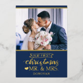 私たちの初めてのクリスマスは新婚さん 箔シーズンカード (正面)