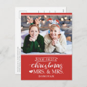 私たちの初めてのクリスマスは新婚の夫人として シーズンポストカード (正面/裏面)