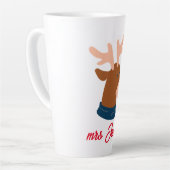 私たちの初めてのクリスマスは新婚ラテ夫妻 カフェラテマグ (左アングル)