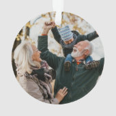 私たちの初めてのクリスマスは祖父母のベビー写真 オーナメント (裏面)