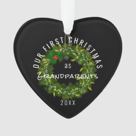 私たちの初めてのクリスマスは祖父母のモダンカスタム オーナメント