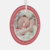 私たちの初めてのクリスマスは祖父母のモダン写真 ガラスオーナメント (正面右)