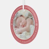 私たちの初めてのクリスマスは祖父母のモダン写真 ガラスオーナメント (正面左)