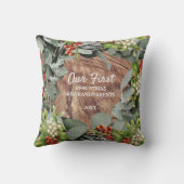 私たちの初めてのクリスマスは祖父母の写真 クッション (裏面)