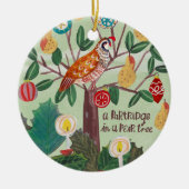 私たちの初めてのクリスマスは祖父母の写真 セラミックオーナメント (正面)