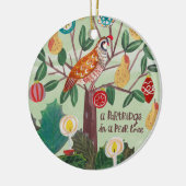 私たちの初めてのクリスマスは祖父母の写真 セラミックオーナメント (左)