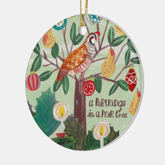 私たちの初めてのクリスマスは祖父母の写真 セラミックオーナメント (左)