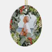 私たちの初めてのクリスマスは祖父母の写真 セラミックオーナメント (右)
