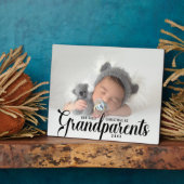 私たちの初めてのクリスマスは祖父母の写真 フォトプラーク (側面)