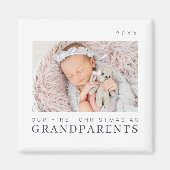 私たちの初めてのクリスマスは祖父母シックモダンとして マグネット (正面)