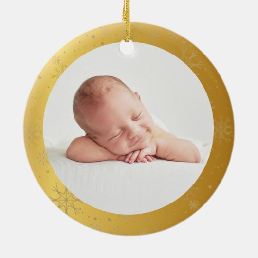 私たちの初めてのクリスマスは祖父母ヴィンテージ写真 セラミックオーナメント (裏面)